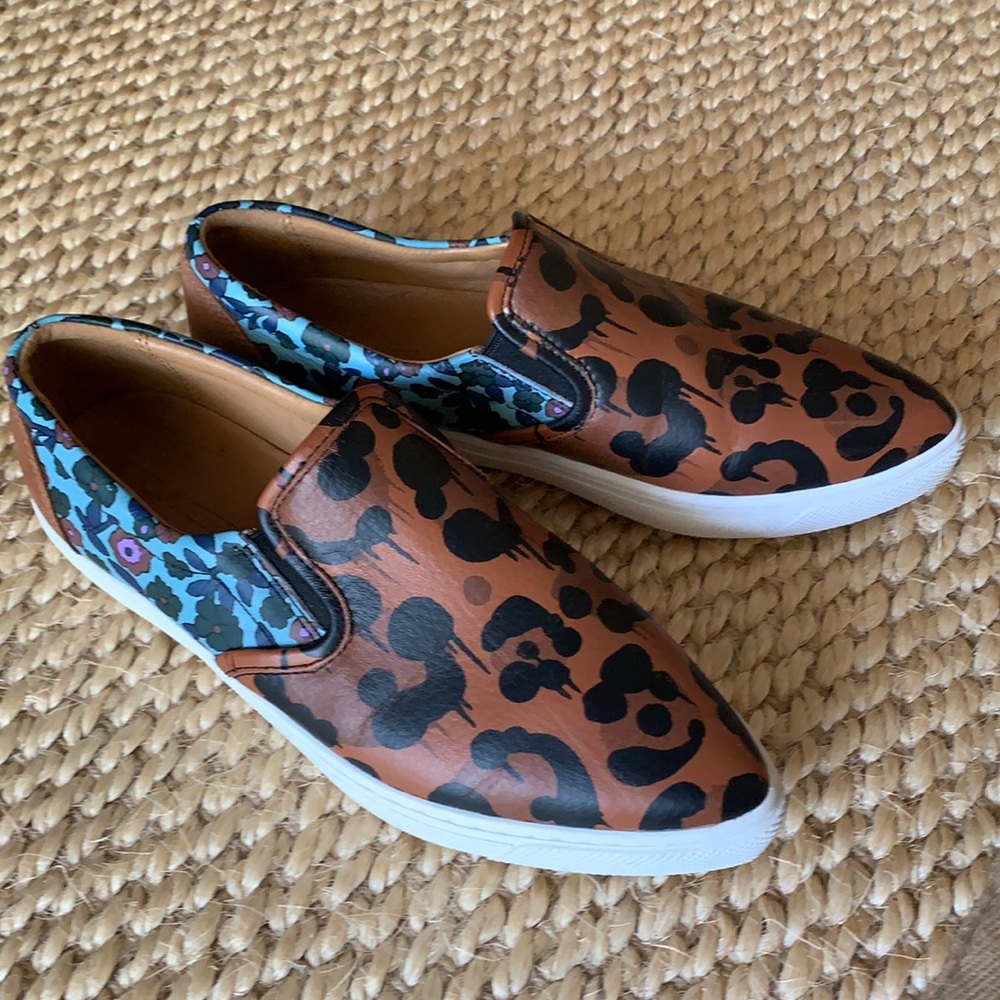 Coach animal print/floral slip on sneakers S 7.5 - Picture 1 of 9